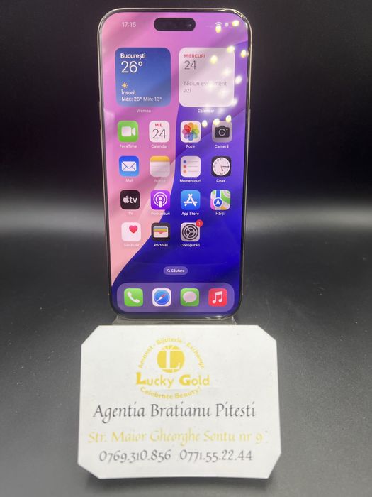 Iphone 16 PRO MAX 256GB 100% baterie cod produs 20717