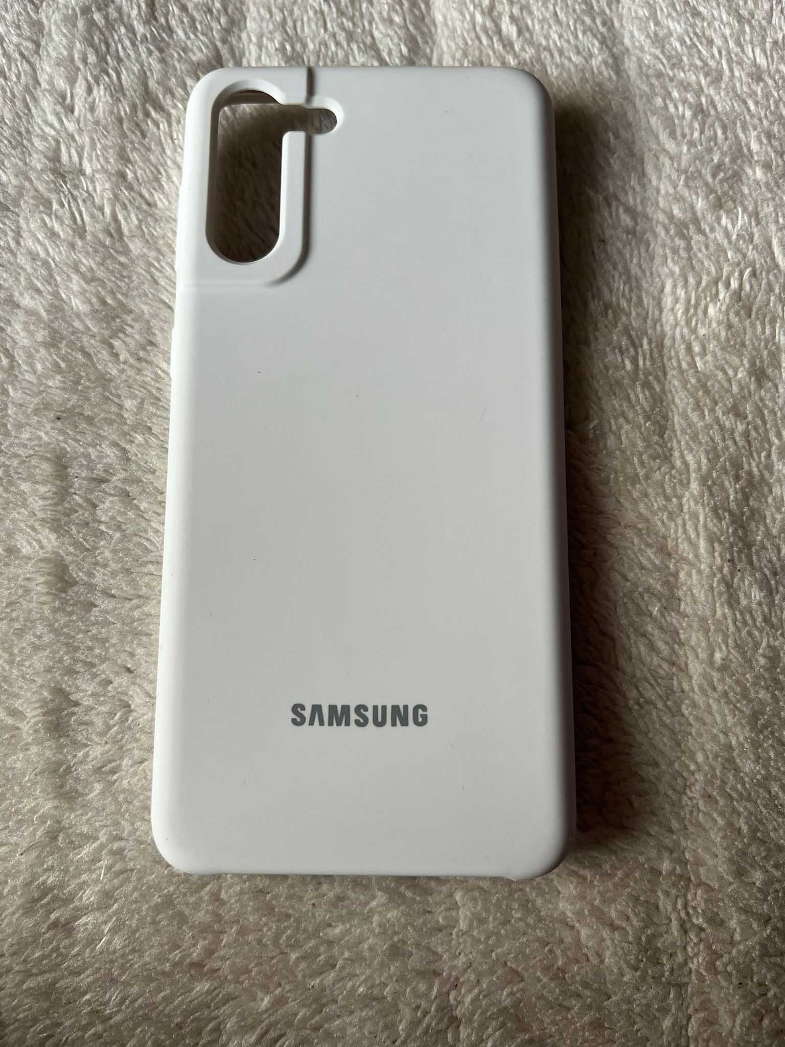 Husa telefon Samsung galaxy S21 plus alba, silicon