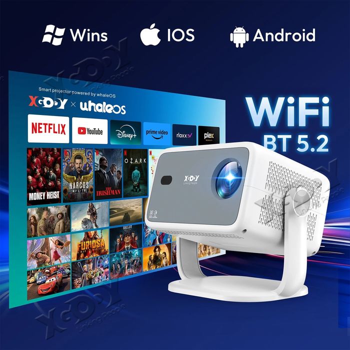 Промо!Smart WiFi 5G Проектор с вграден Android и проложения !
5 зв