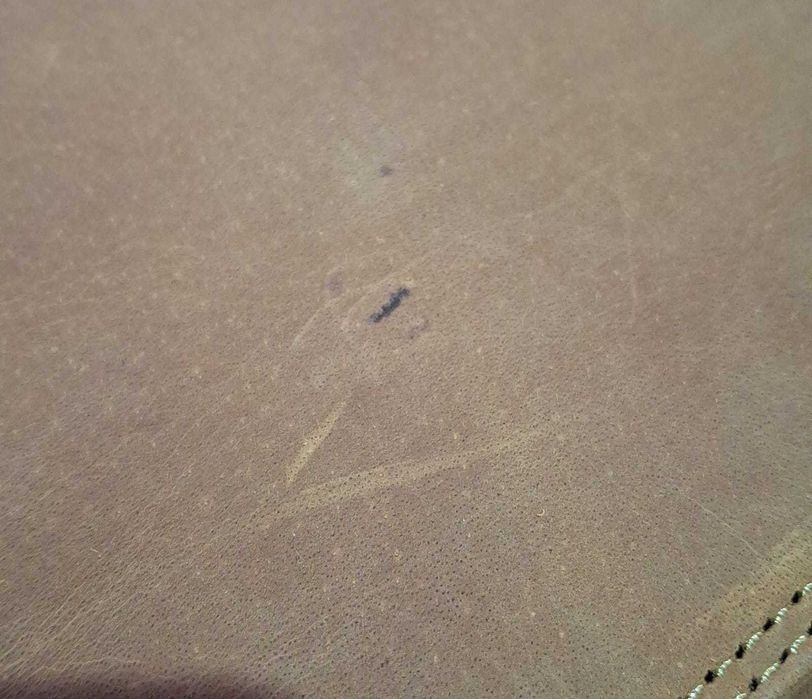 Geanta umar LEABAGS, piele bivol, 20x7x26 cm, maro deschis