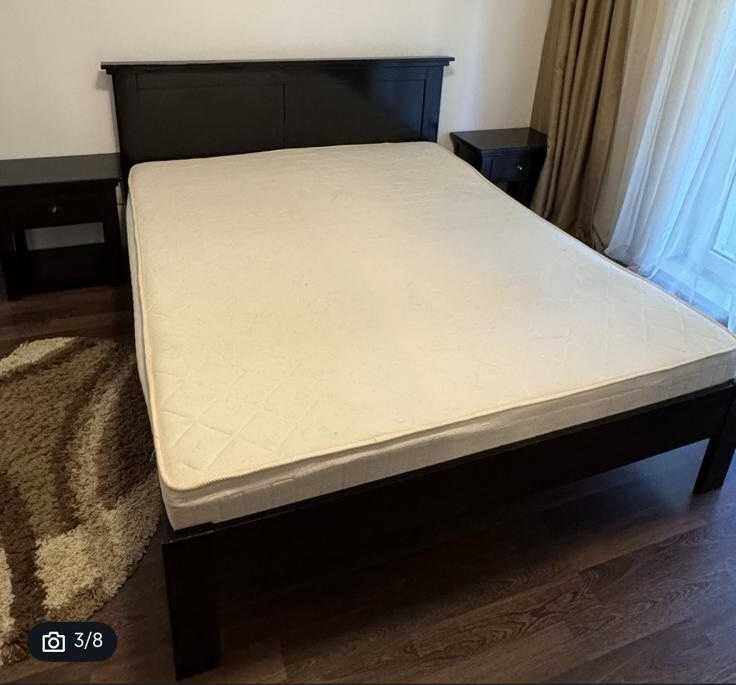 Cadru Pat de mijloc din Lemn cu Somiera 200x160 cm; Pret fara saltea