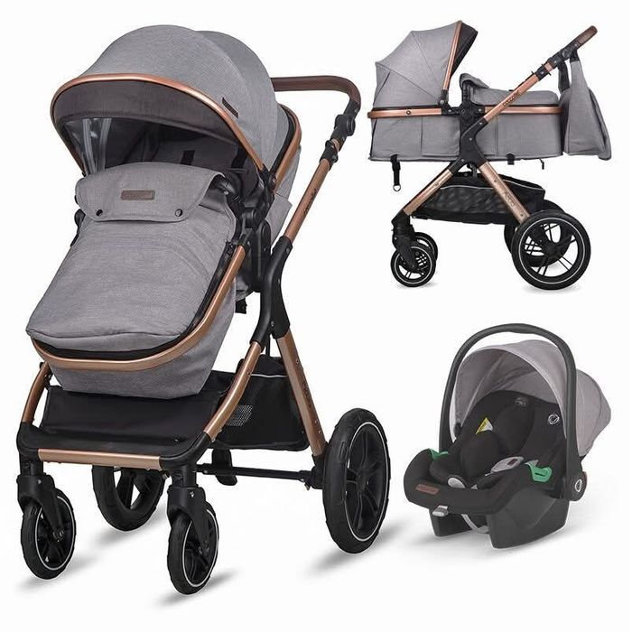 Cărucior 3 în 1 cu accesorii incluse