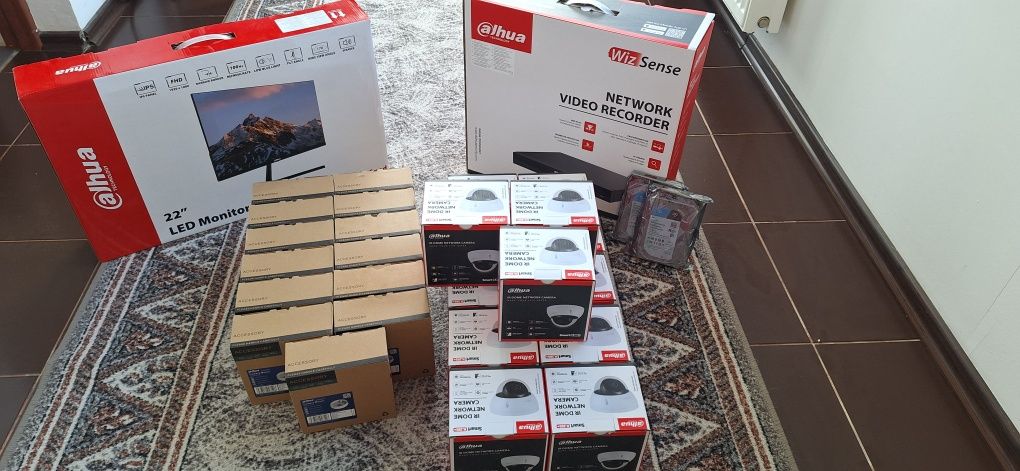 SISTEM VIDEO DAHUA PoE
13xCamere video 2mP 2,8mm+suporti montaj
1xNV