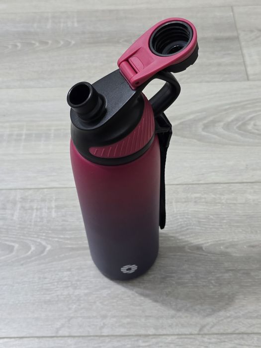 Sticlă sport Fjbottle inox 800ml tip termos,capac magnetic,vișiniu-mov