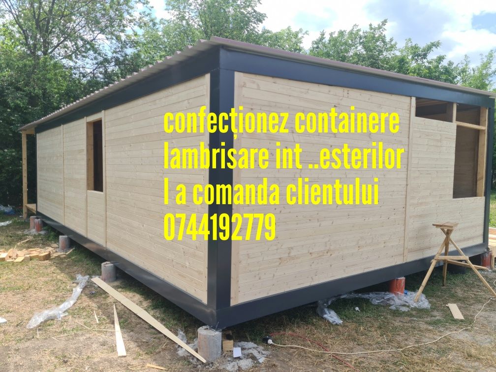 Vand containere tip casă birouri învelite cu lambriu fac fără avans