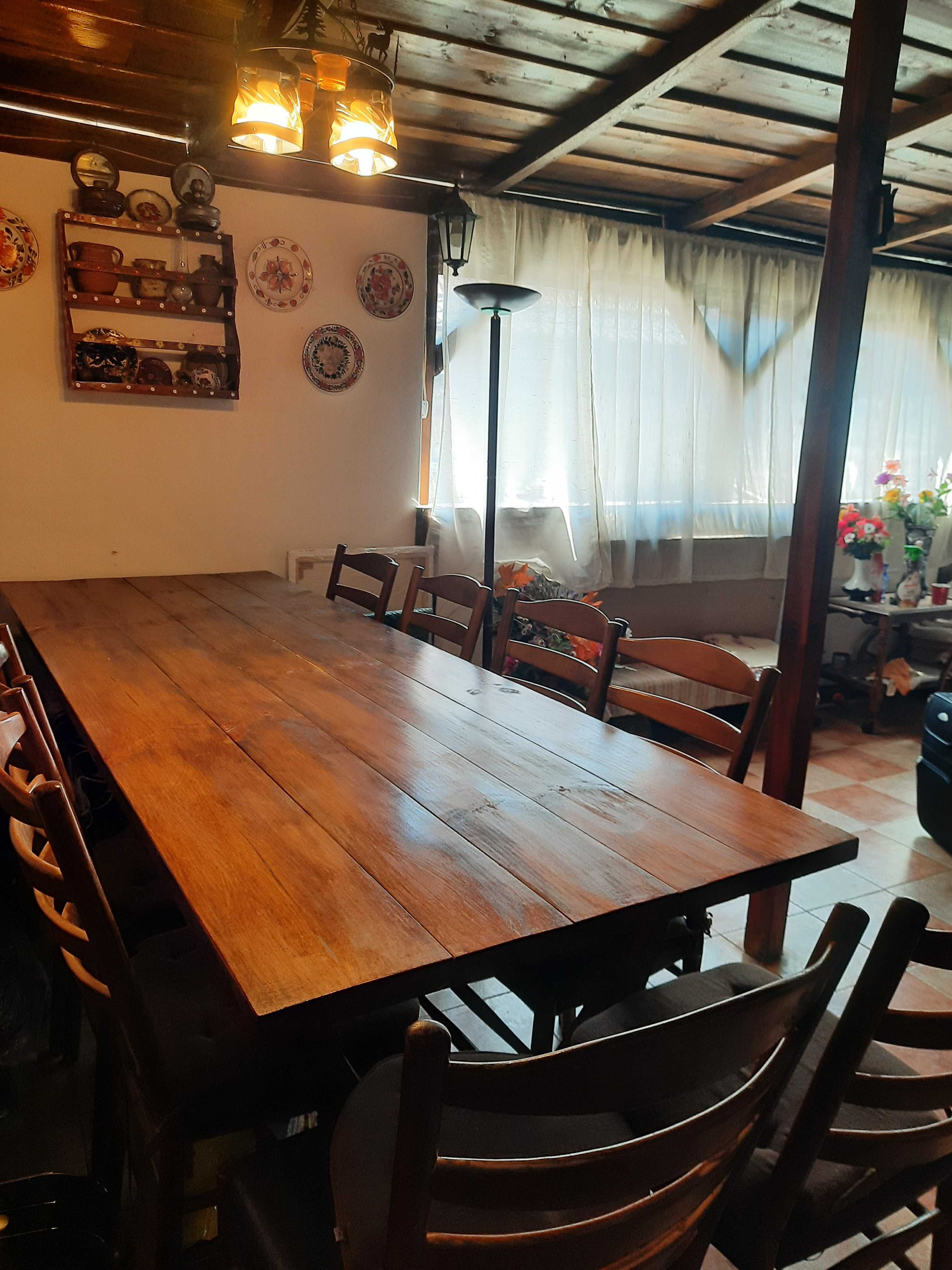 Masa cu scaune pentru terasa rustic