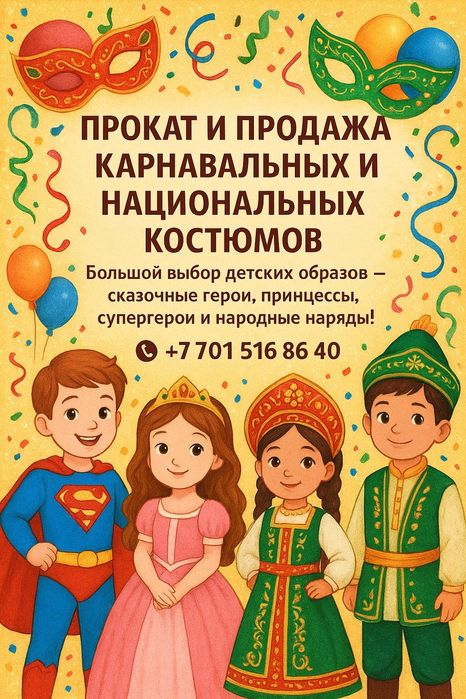 Продам карнавальные и национальные костюмы