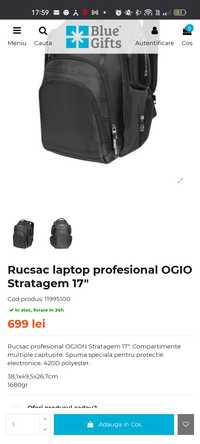 Rucsac geanta laptop profesional Ogio Stratagem 17