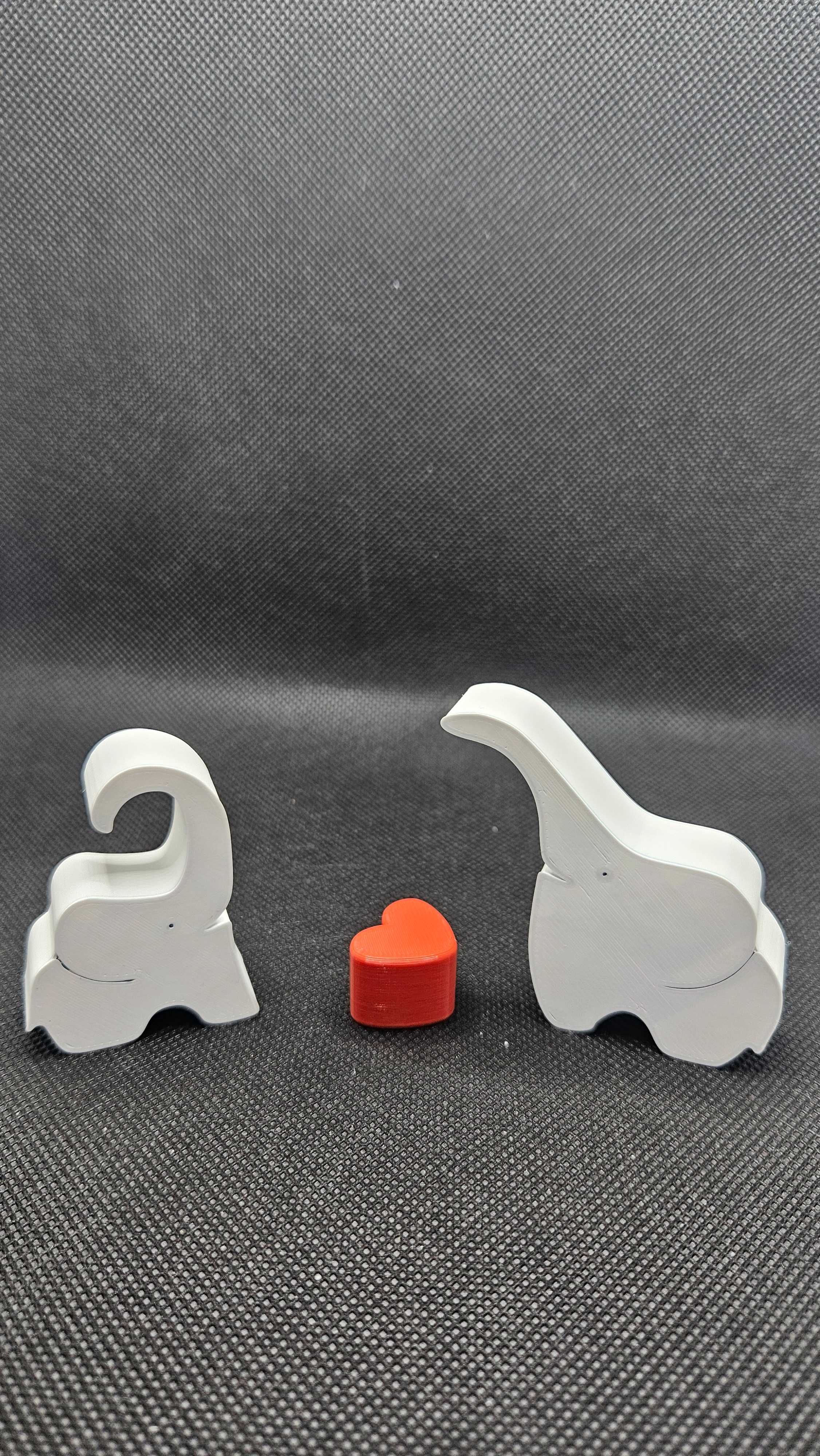 Puzzle decorativ - Familie elefanti ( personalizabil) - printat 3D