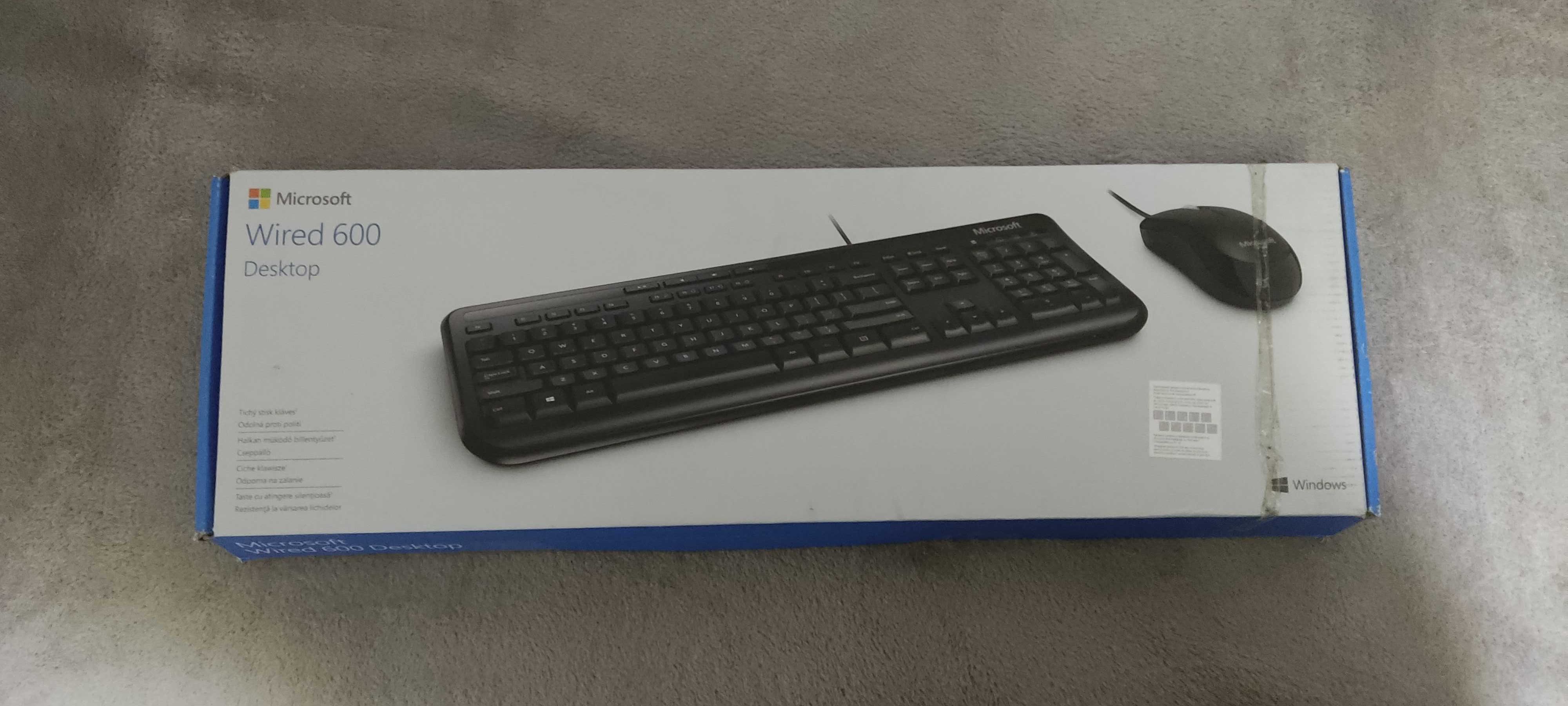 Kit Tastatura Microsoft si Mouse Wired Desktop 600 Business Noua