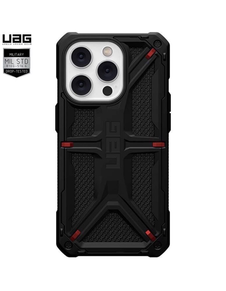 Iphone 13 14 PLUS PRO MAX Husa UAG Anti Drop Neagra Insertie Carbon