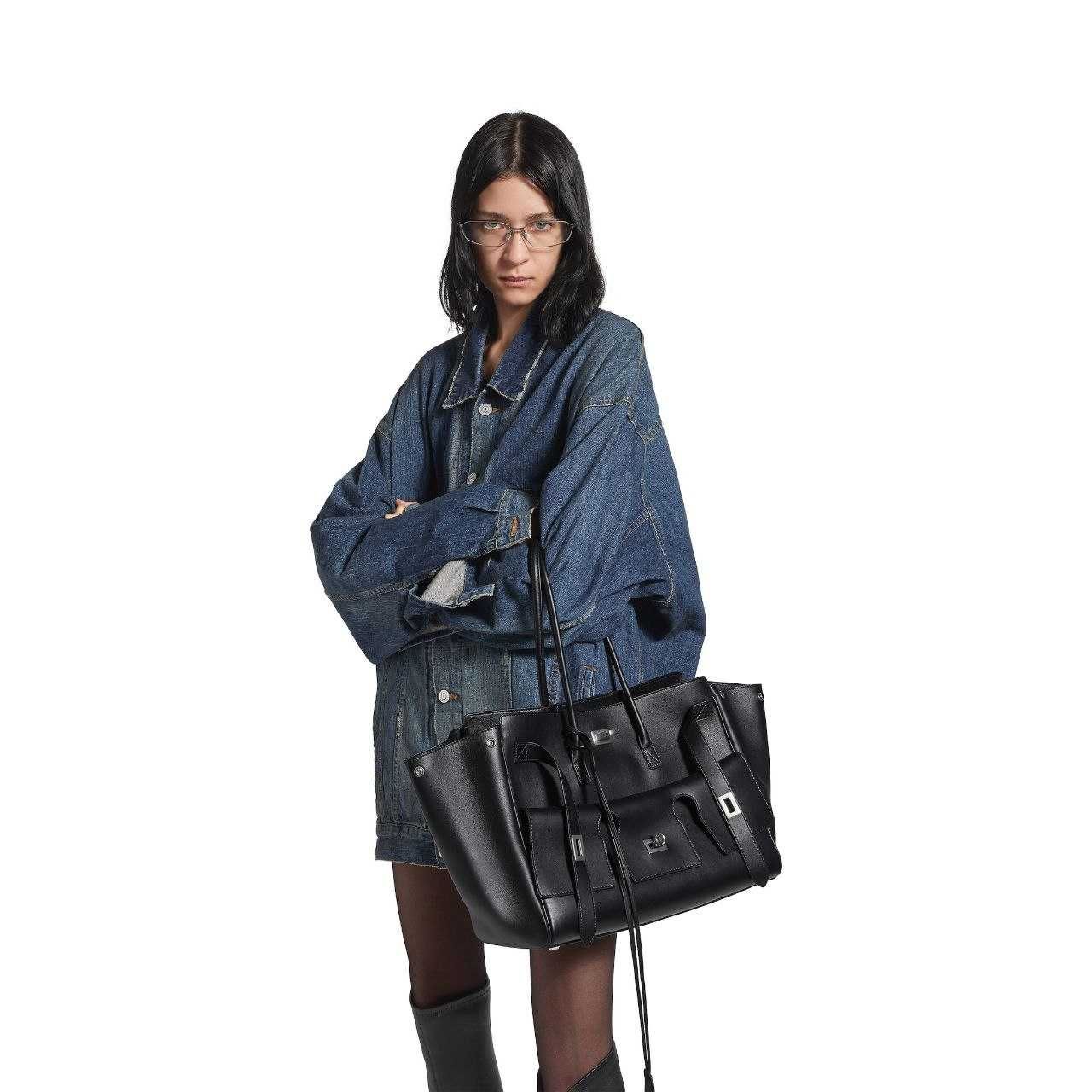 Дамска Чанта Balenciaga 100% Bel Air Carry All Bag Medium in Black