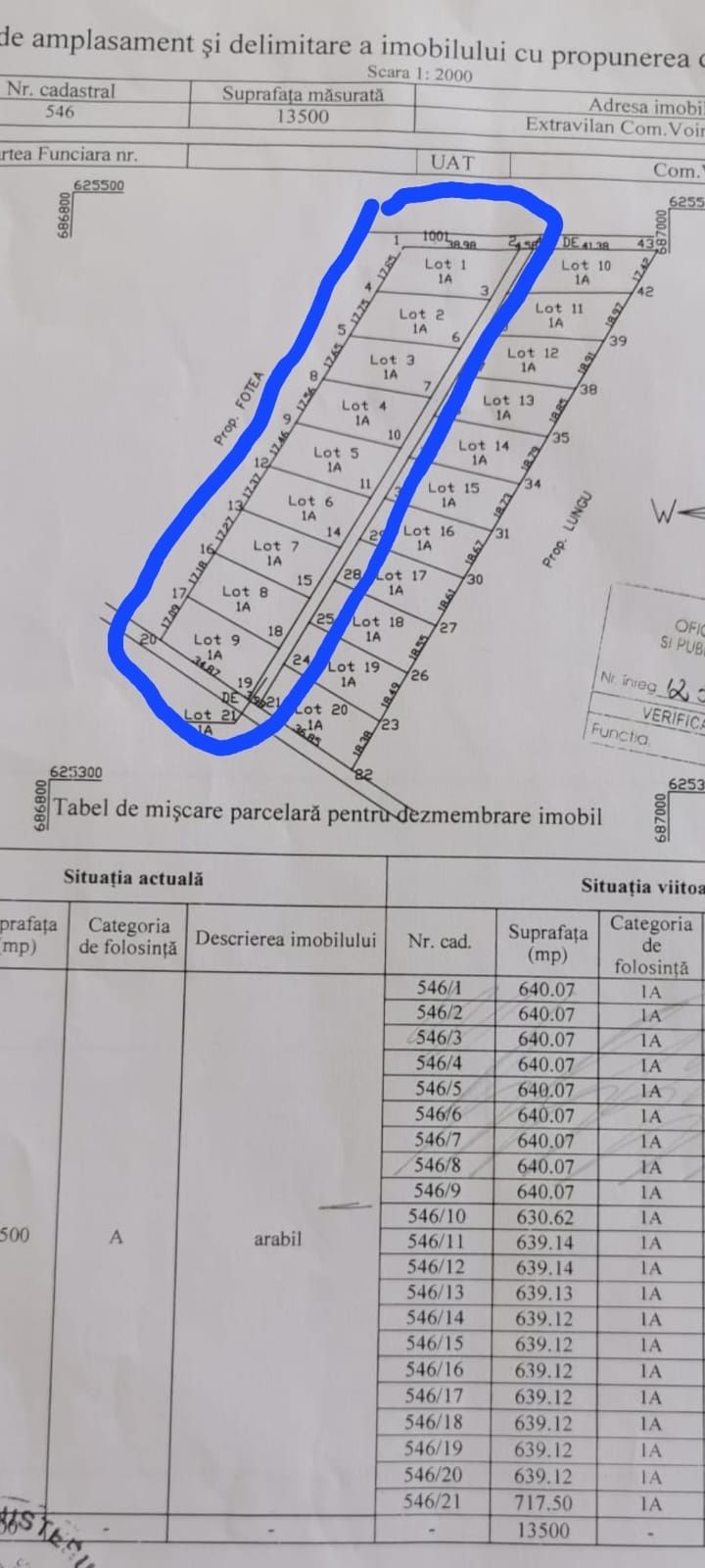 Vand 9 parcele de teren la 1,6 km de ferma Liliac (dupa Valea Ursului)