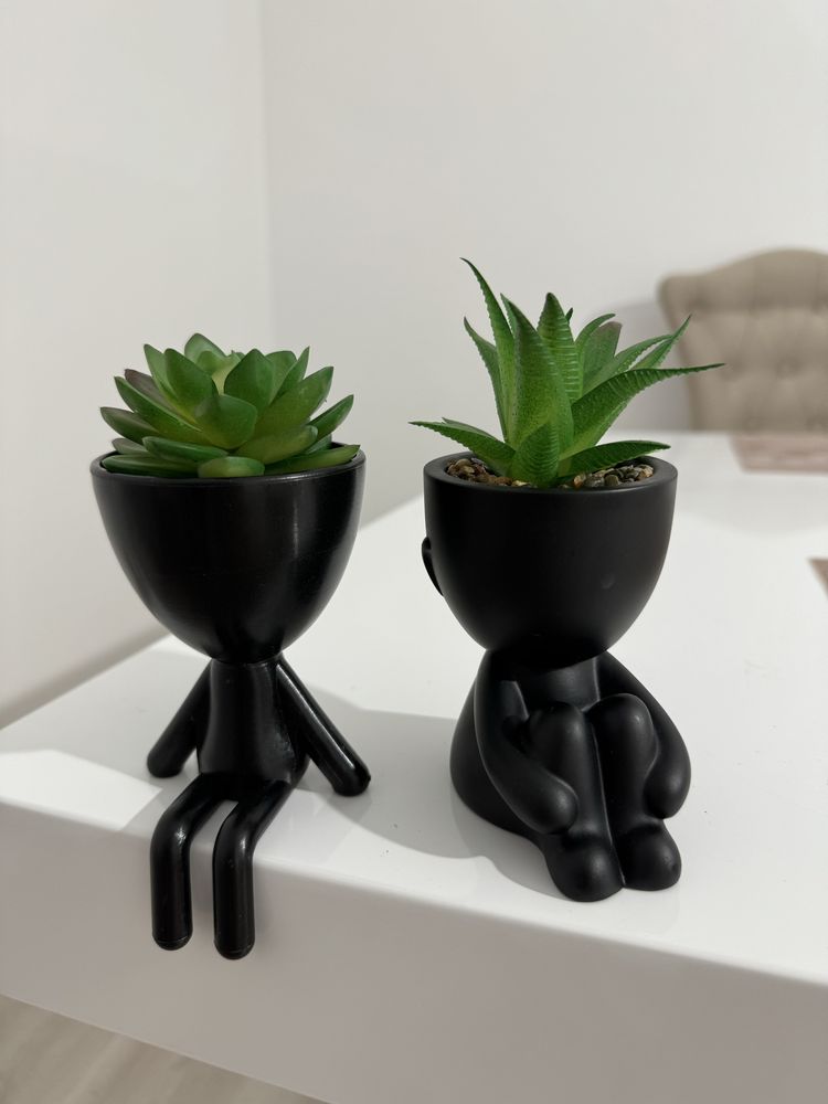 Set 2 decoratiuni cu plante artificiale suculente