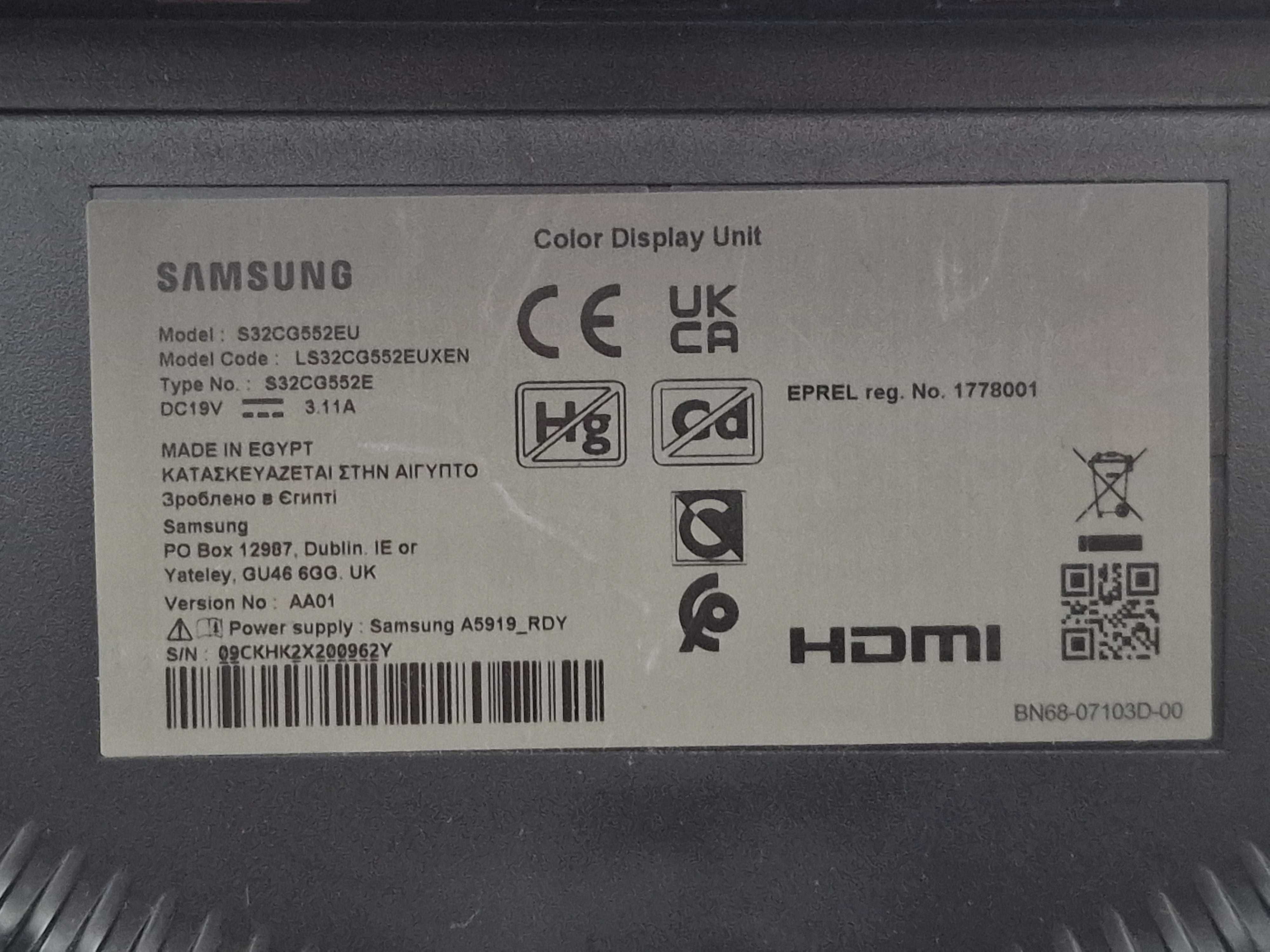 Гейминг монитор Samsung - Odyssey G5, 32'' инча, 165 (Hz) - 2024 г.