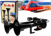 Тромба 12V, 135db, клаксон TGV HI-DO, с две мелодии, черна