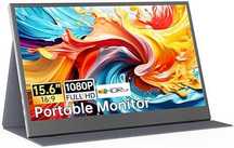 Нов 15.6'' Преносим IPS Монитор USB-C HDMI за Лаптоп PS5 Xbox с калъф