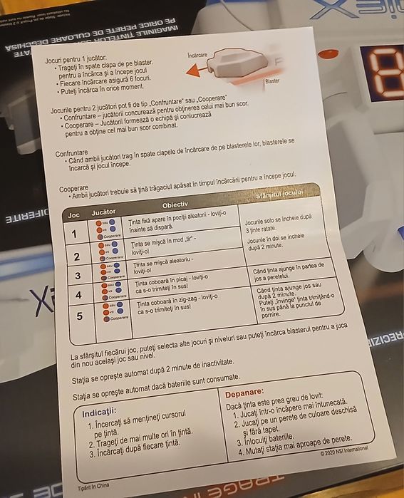 Consola de jocuri cu proiector si 2 blastere , Laser X , ProjeX