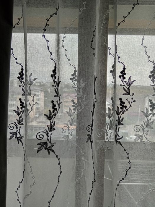 Perdea din in + draperii catifea