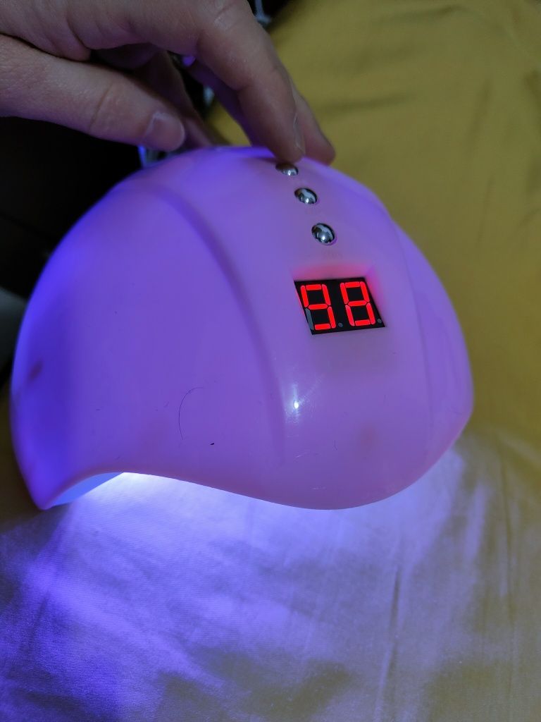 Lampa unghii cu timer și senzor de mișcare 60W , Roz