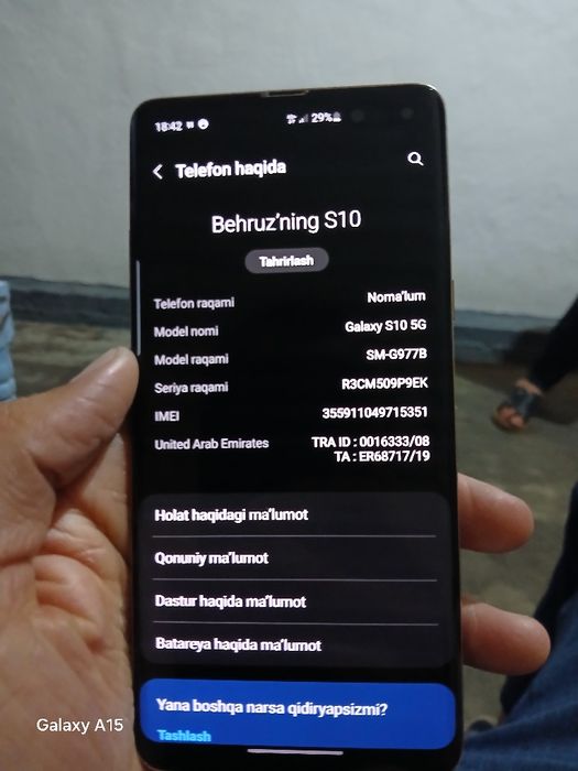 Samsung S 10 5 G