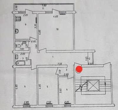Квартира продается 4/8/9 рядом с Гостиноцой Россия