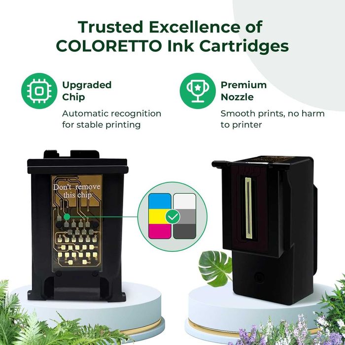 Мастилени касети COLORETTO 305XL, 2 броя черни, за HP Envy, Envy Рro