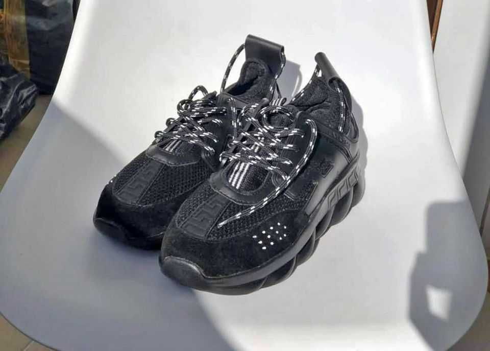 Adidasi Versace full black dama si barbati