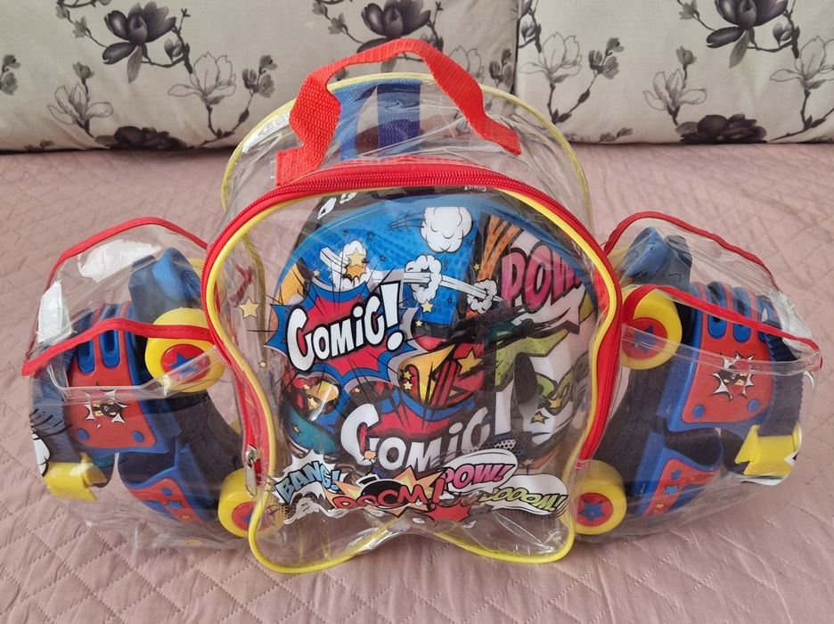 Set Patine cu rotile pentru copii, marime reglabila 24-29