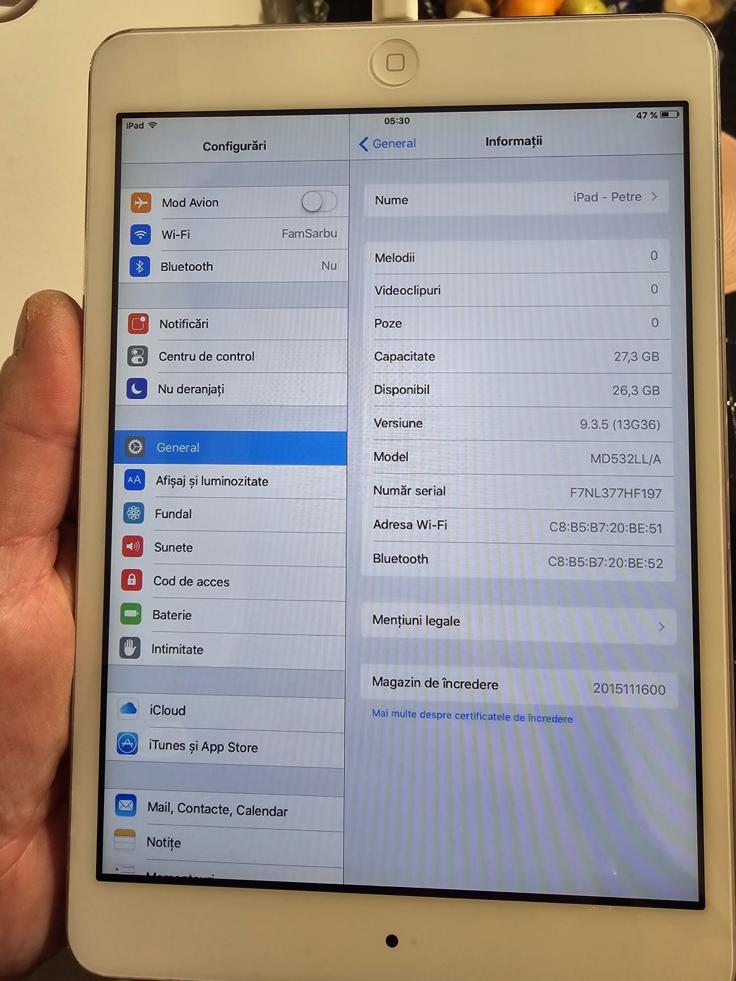 Ipad mini, model MD532LL 32 gb