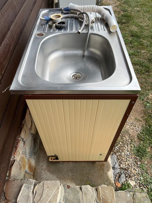 Masa inox , spalatoare inonox cu 2 cuve