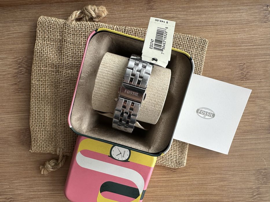 Ceas Fossil Boyfriend nou Es3747 pachet complet