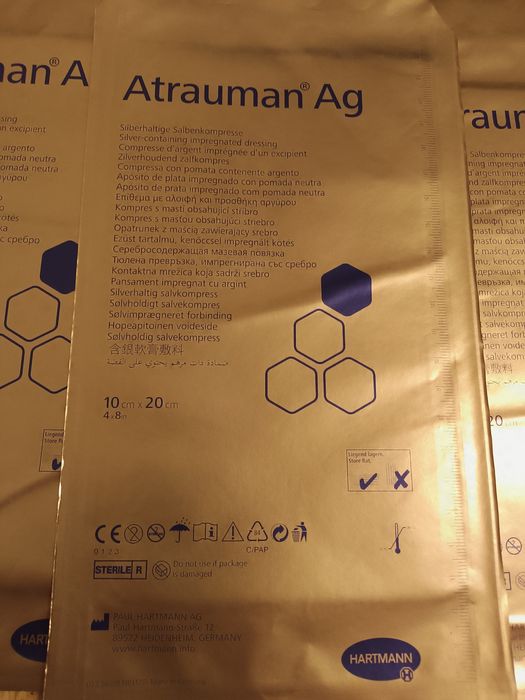 6 plasturi 10x20 cm cu Ioni de Argint Atrauman/Germany