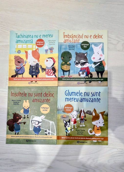 Pachet 4 carti "Bullyingul nu este amuzant", copii 5 - 10 ani