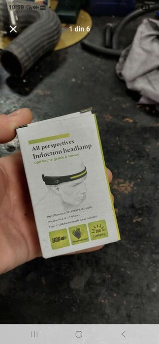 Lanterna pentru cap cu senzor miscare