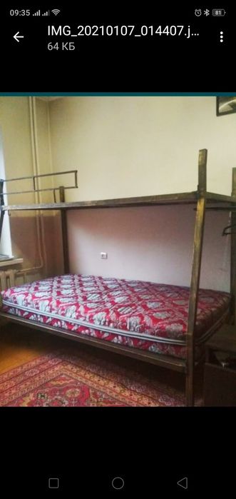 Кровать двухъярусная для хостела ,кованная