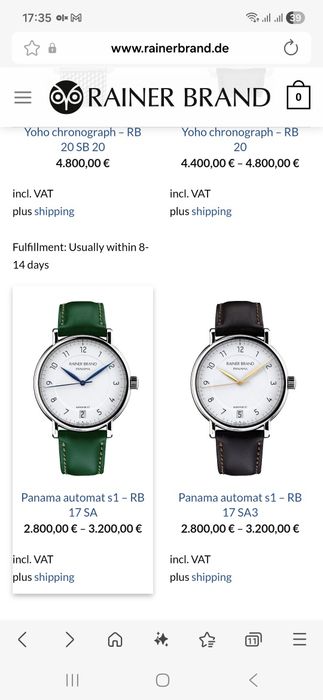 Ceas Rainer Brand Panama