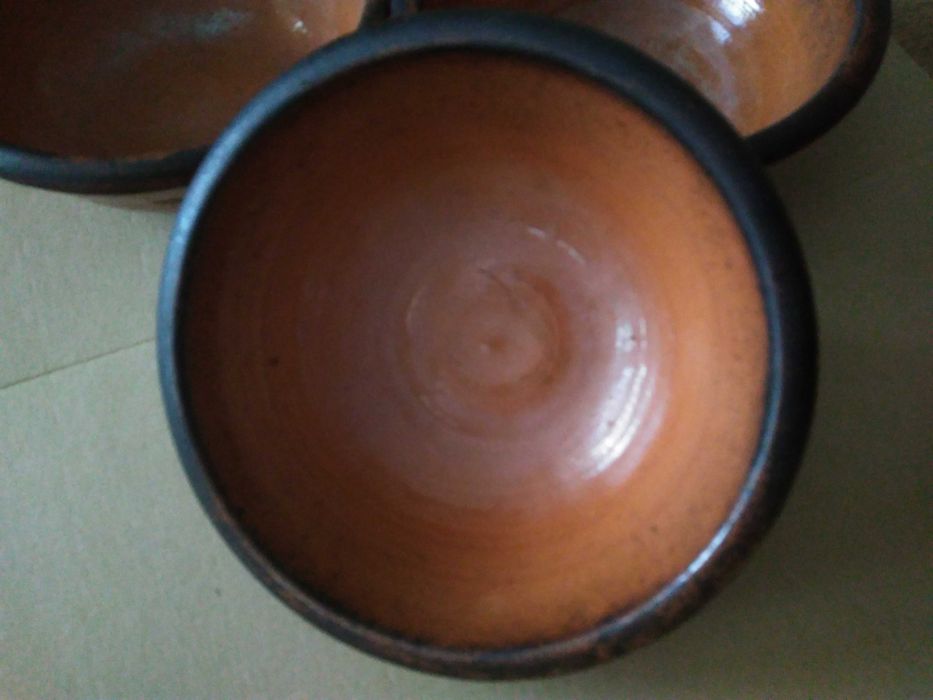 Керамични ретро купи - 3 броя