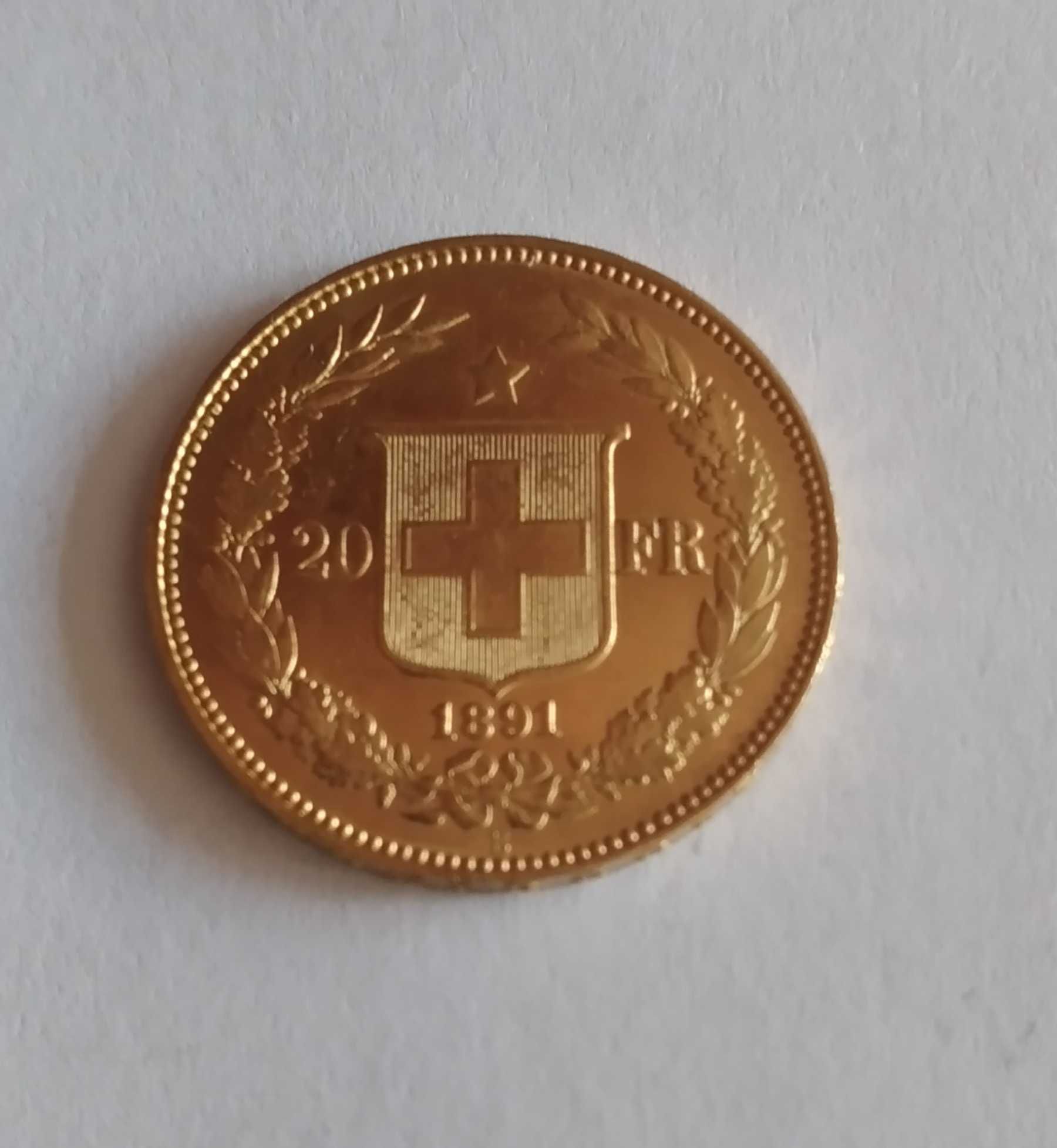 Златна монета ,, HELVETIA "