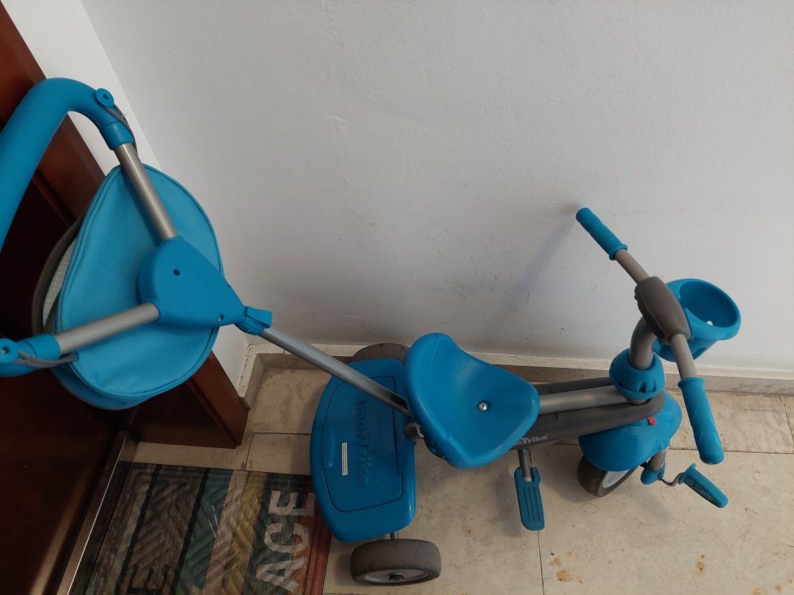 Триколка smarTrike 4-в-1 Swing DLX, сивo/синя