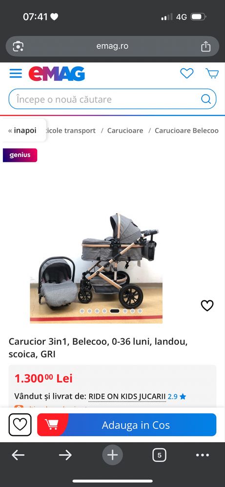 Carut copii beleeco 3in 1