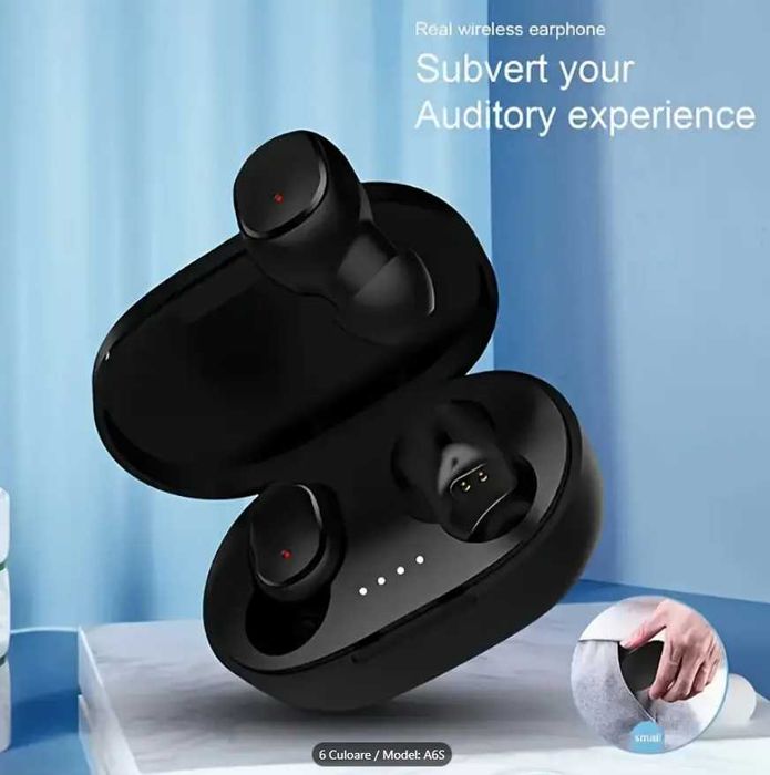 Căști Wireless 2025 cu Afișaj LED și Control Tactil