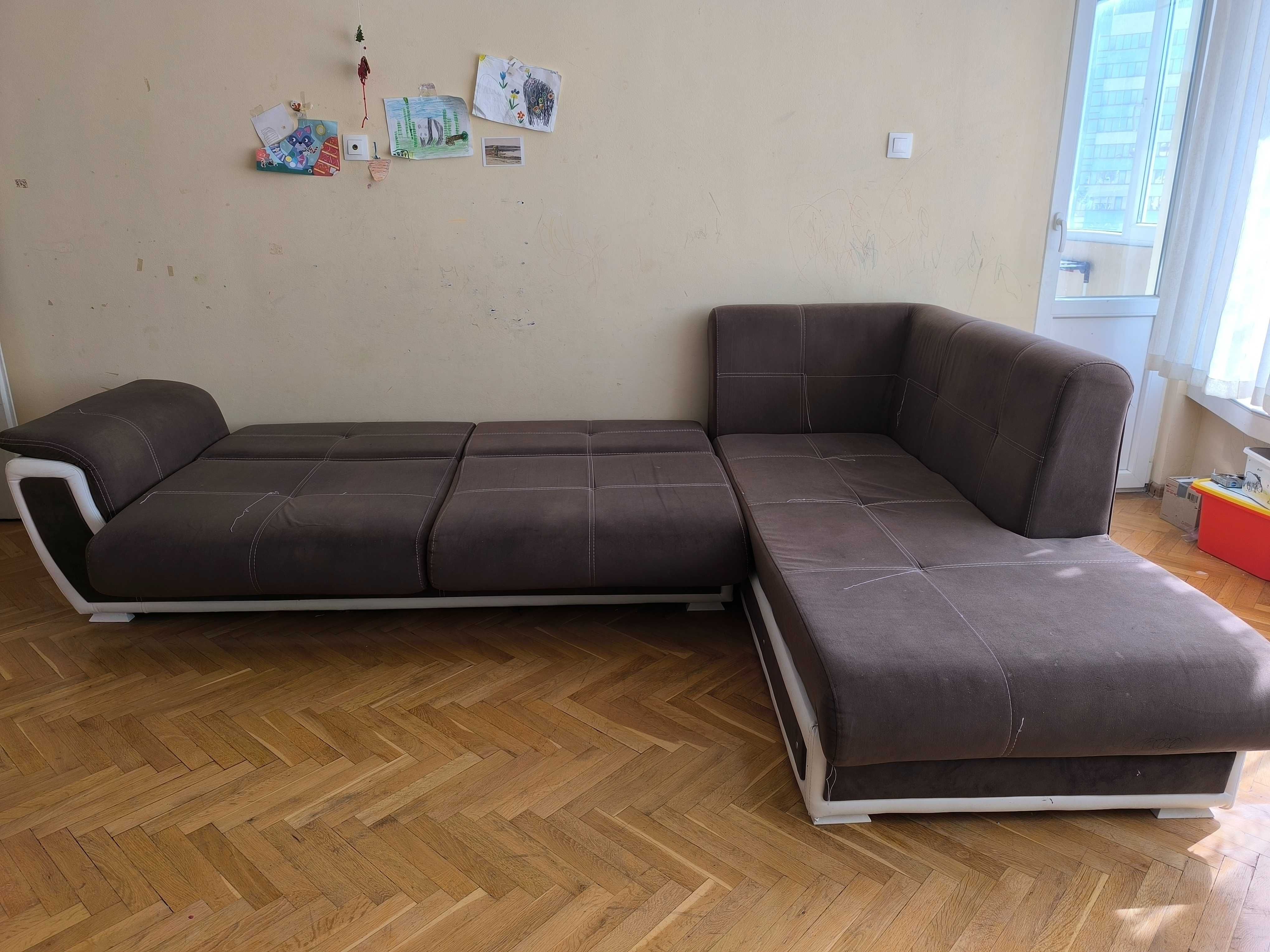 Диван разтегателен, десен ъгъл