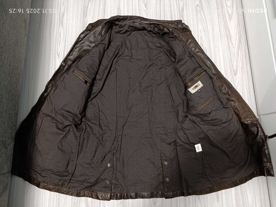 ''Hermes Govantes''оригинално мъжко кожено яке,шуба Л размер