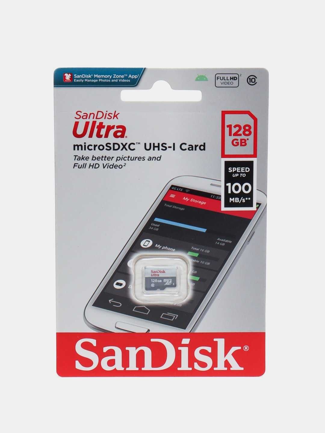 Sandisk MicroSD 32/64/128/256/512GB + Оригинал + Гарантия