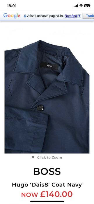 Pardesiu / Trenci Hugo Boss original marimea 50