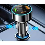Incarcator Auto 2xPort USB Fast Charge QC3.0 si 4xType C PD 65W
