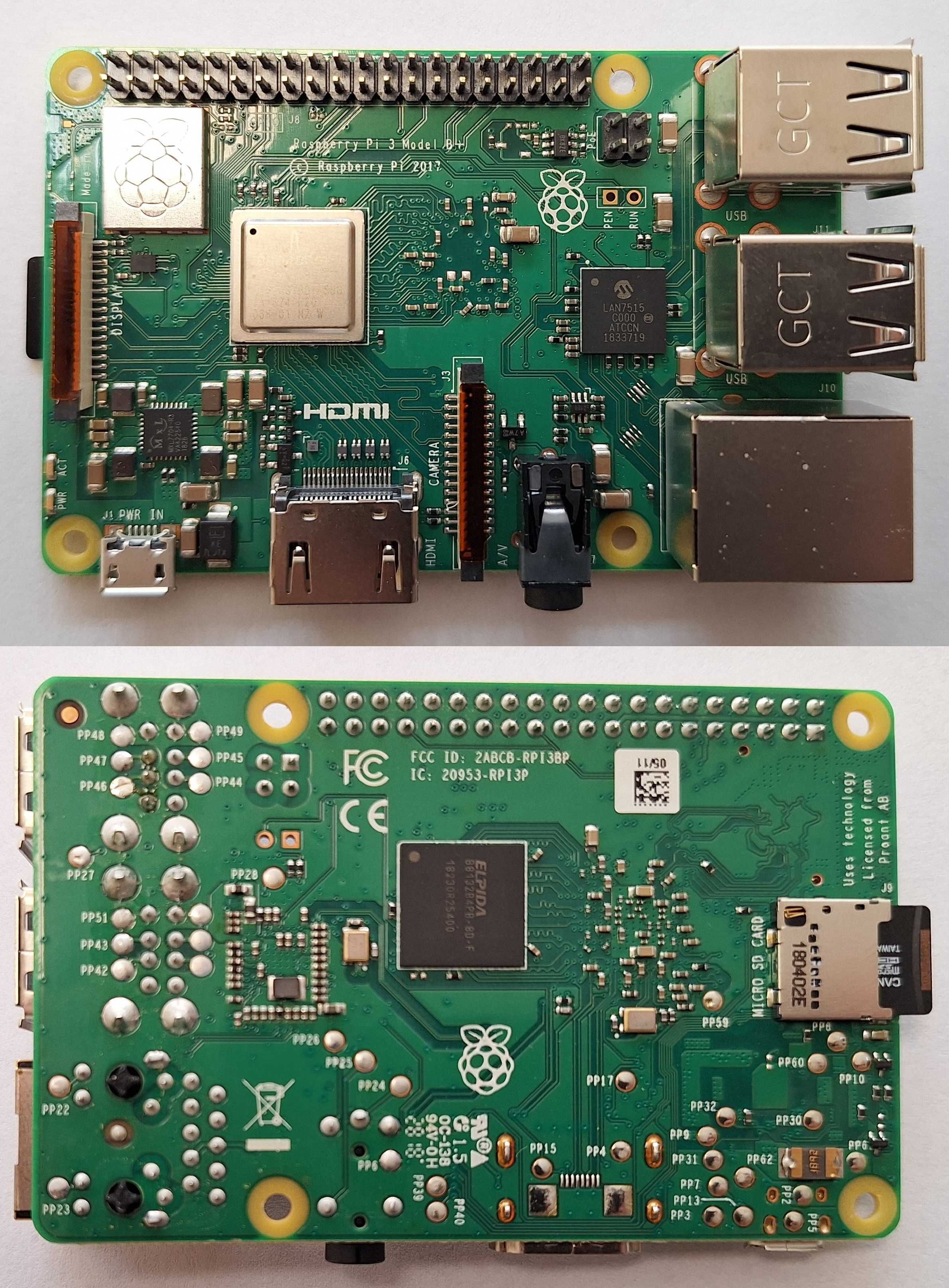 Raspberry Pi3 Model B+ cu alimentator original,carcasa si card de 16GB