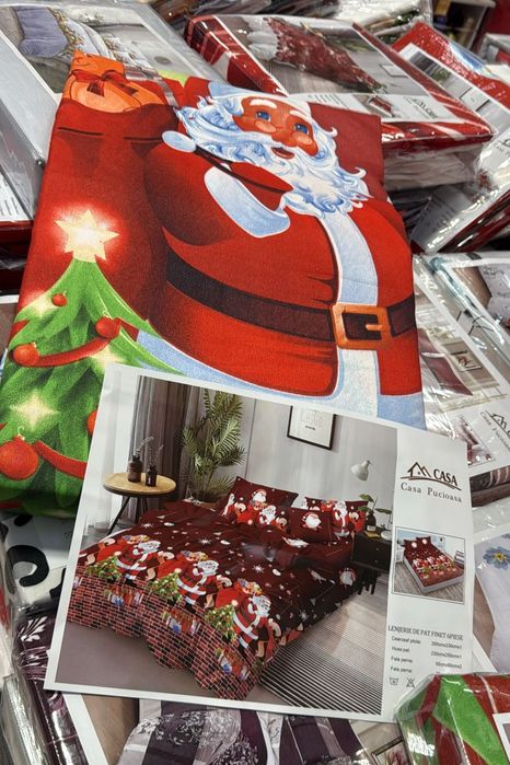Lenjerie de pat 6 piese Pucioasa (Craciun)