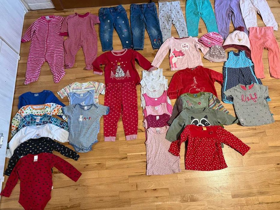 Голям лот за момиче есен/зима - размер 86/92, общо 54+ части